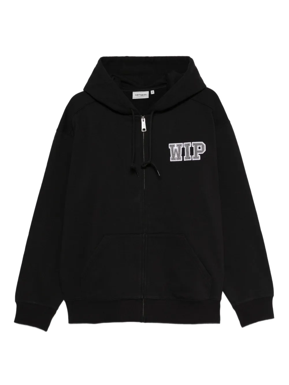 Carhartt WIP logo-embroidered zip-up hoodie | Black | Image 1