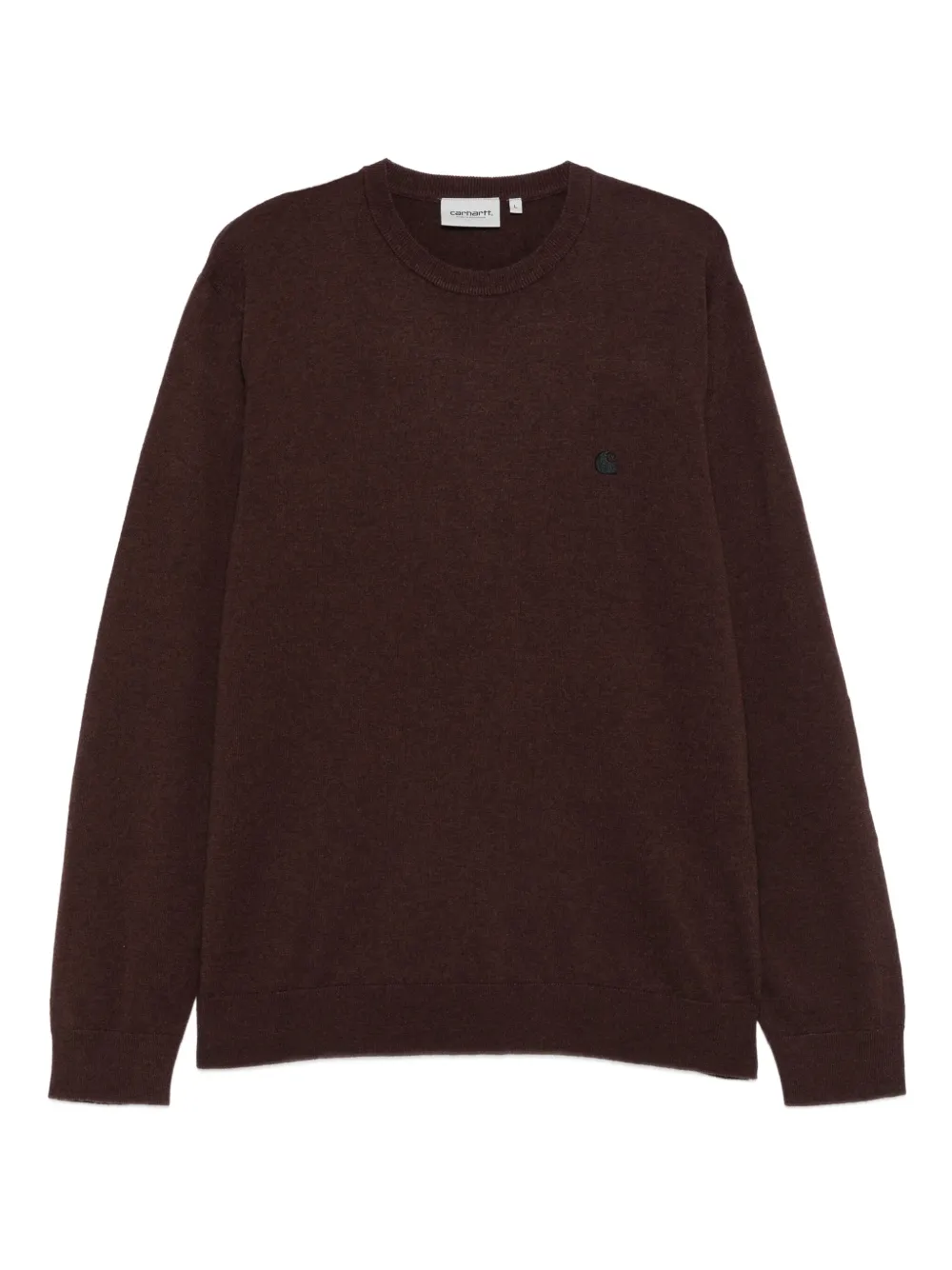 Carhartt WIP logo-embroidered crew-neck sweater | Brown | Image 1