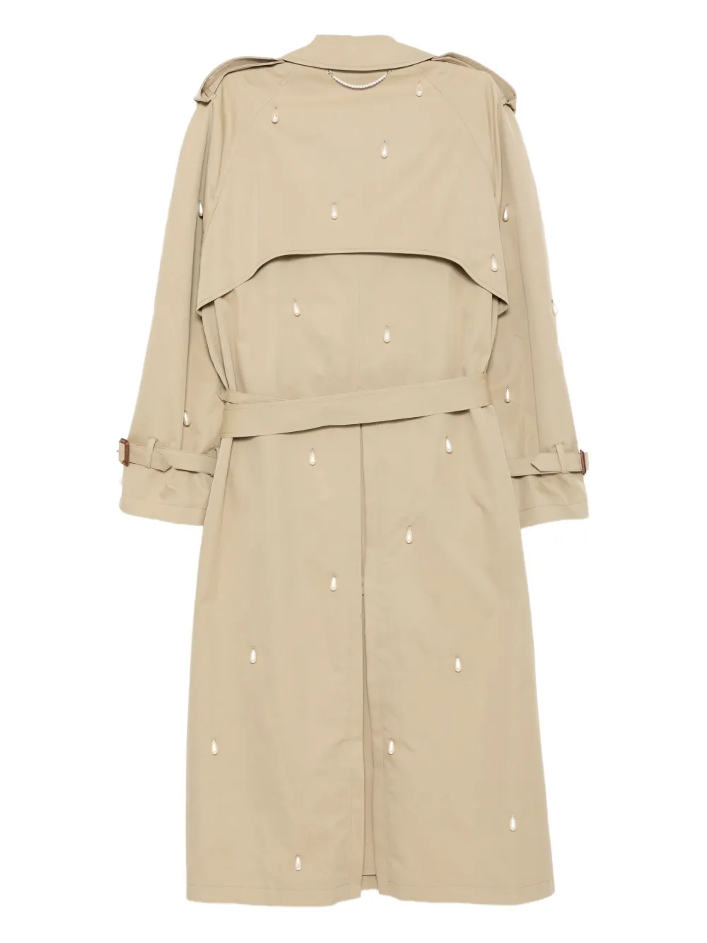 Kimhēkim Pearl-embellished Trench Coat In Neutral