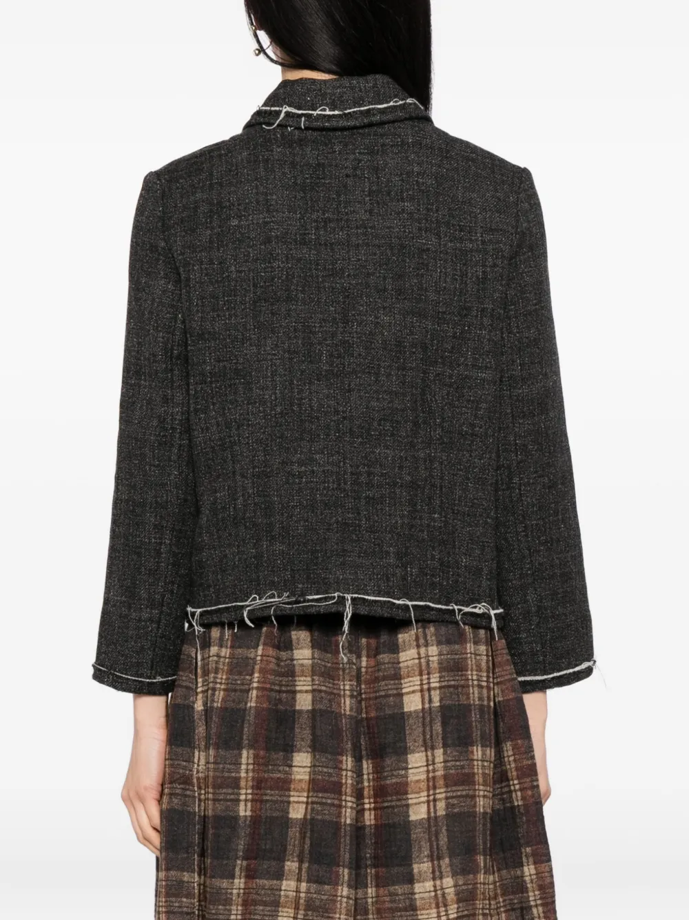 R13 Gerafeld boxy jack Grijs