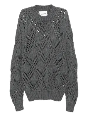 極美品 JILSANDER WOOL Sheer KNIT size44