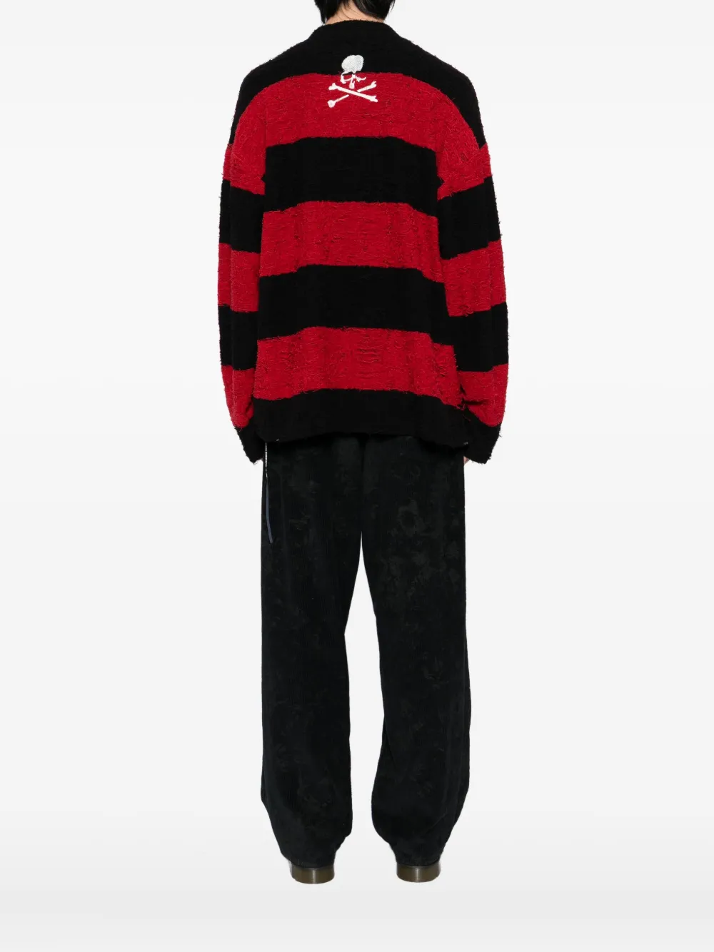 Mastermind Japan Striped Top In Black