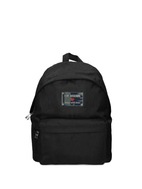 Love Moschino logo-plaque backpack