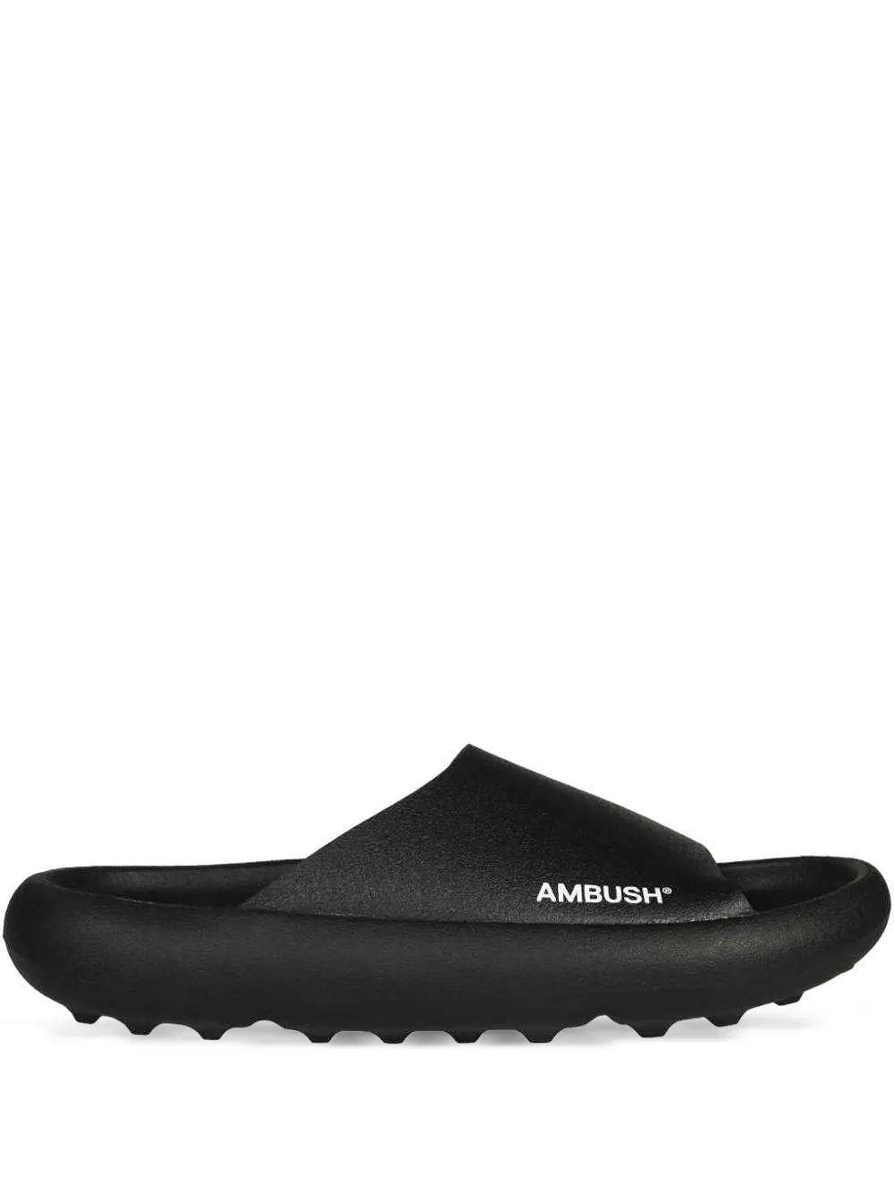 AMBUSH round-toe rubber slides | Black | Image 1