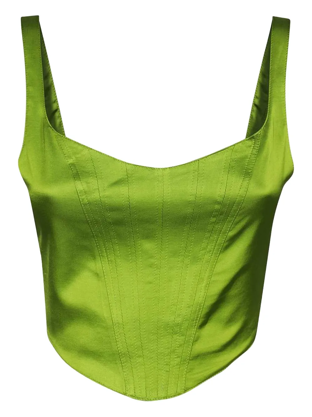 corset-style cropped tank top