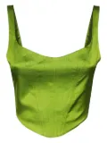 Ermanno Scervino corset-style cropped tank top - Green