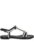 Kennel & Schmenger ELLE pearl-embellished bow sandals - Black