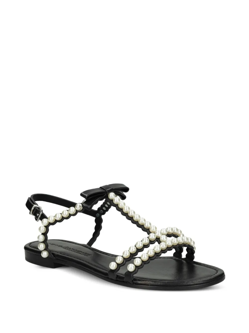 Kennel & Schmenger ELLE sandalen verfraaid met parel en strik Zwart