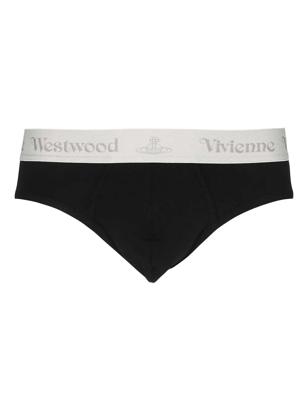 Vivienne Westwood Set Of Two Cotton Briefs With Logoed Elastic Band In White