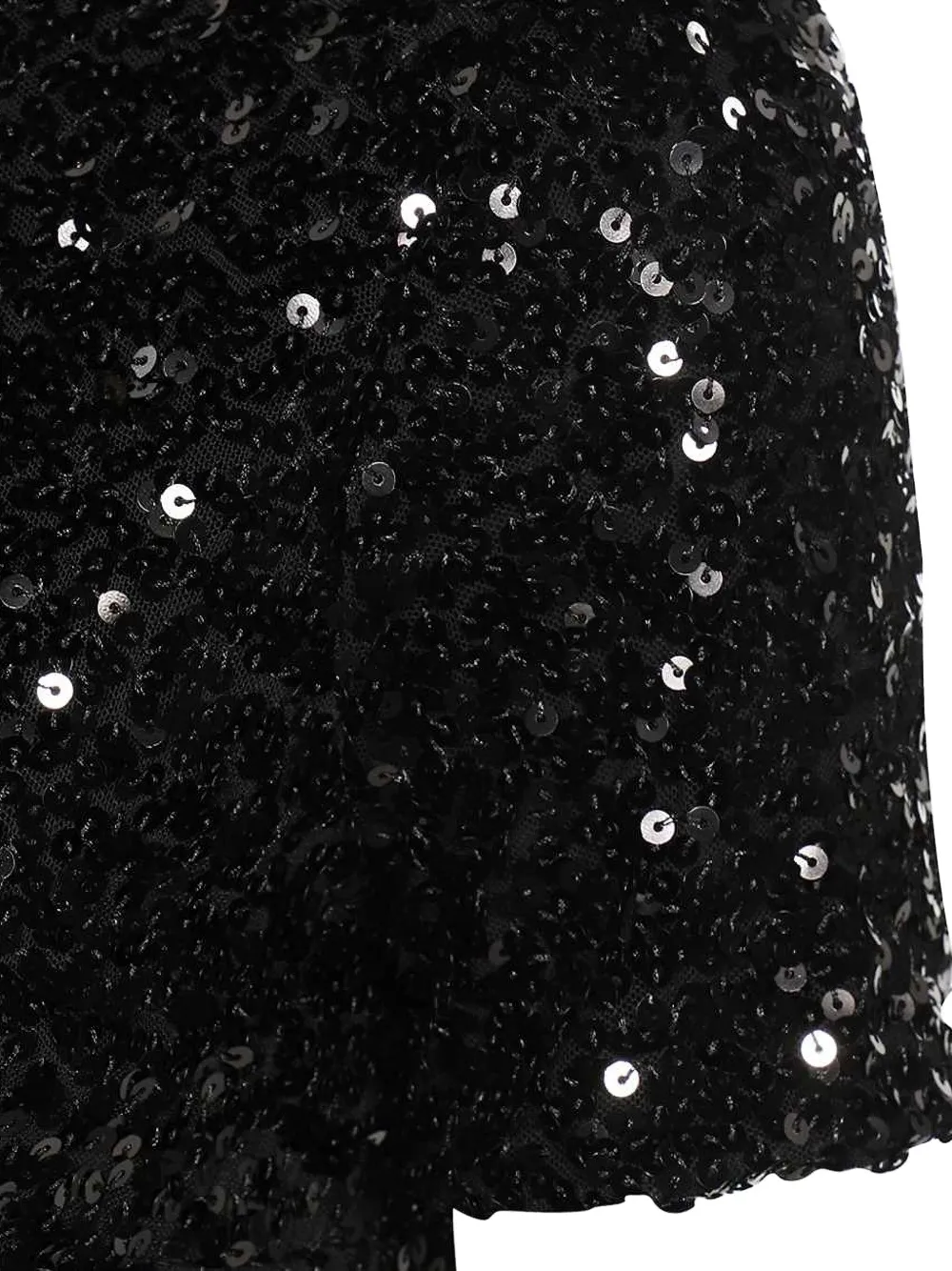 Ermanno Scervino Sequin-embellishment Lace-trimmed Mini Dress In Black