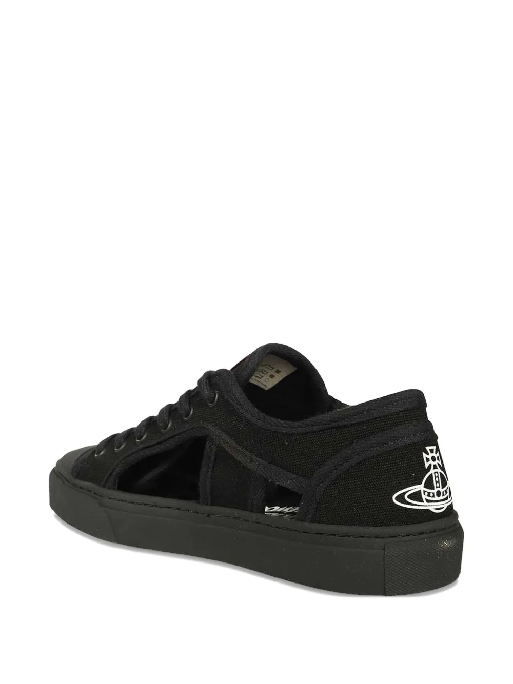 Vivienne Westwood cut-out canvas sneakers Black