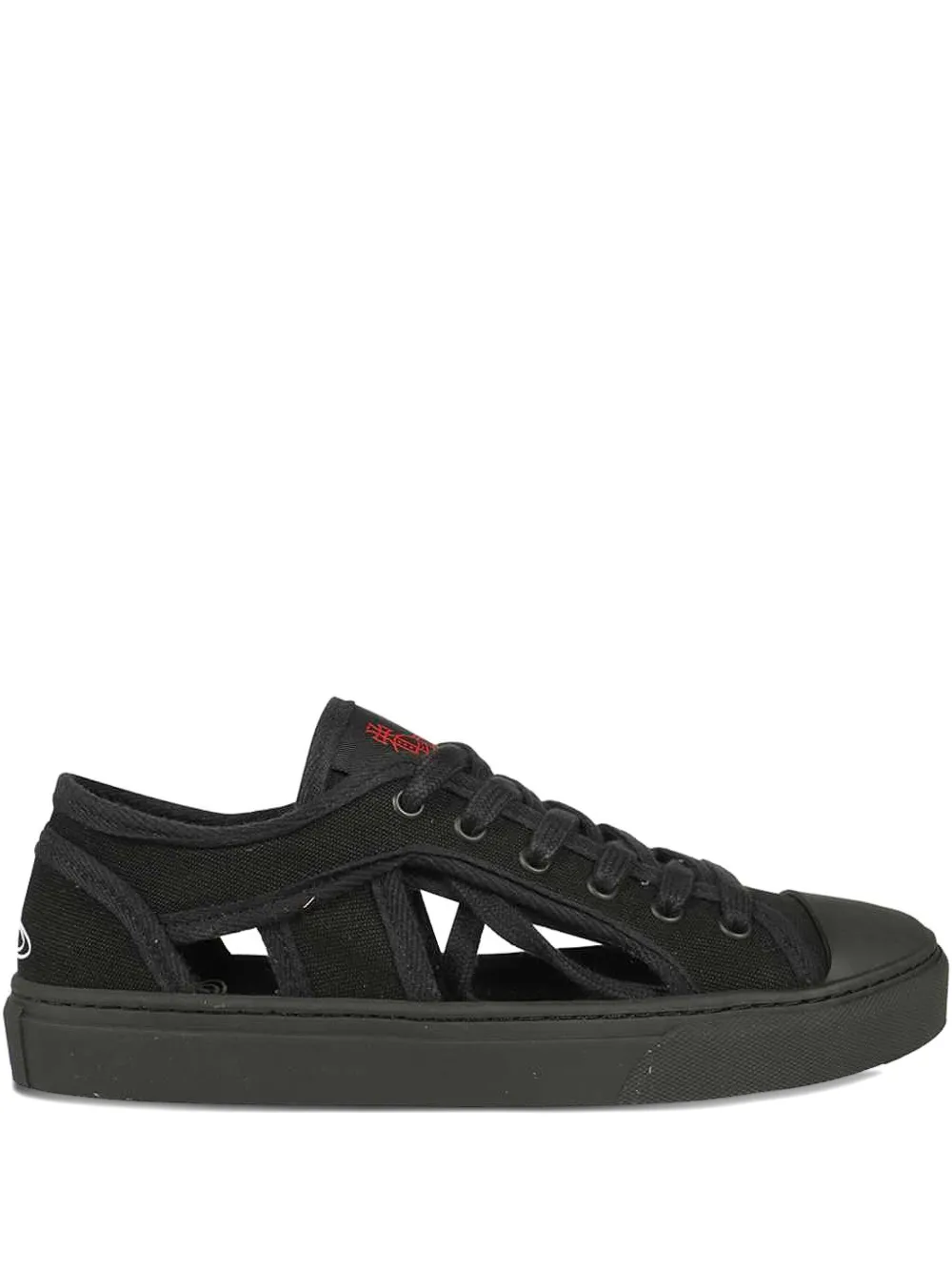 Vivienne Westwood cut-out canvas sneakers Black
