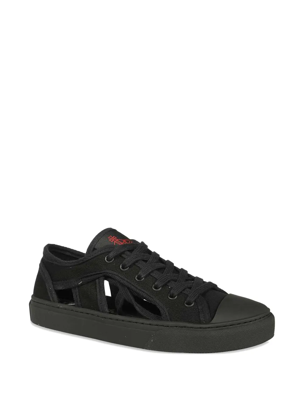 Vivienne Westwood cut-out canvas sneakers Black