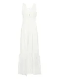 Ermanno Scervino eyelet-embroidered tiered maxi dress - White