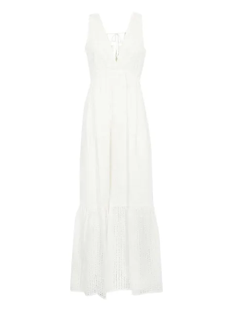 Ermanno Scervino eyelet-embroidered tiered maxi dress