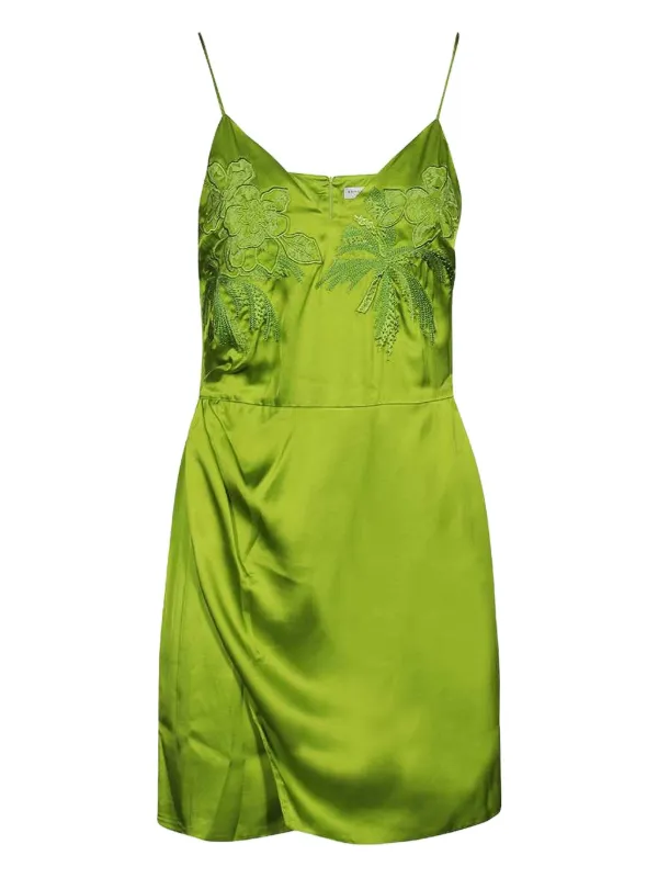 Ermanno Scervino Embroidered Slip Mini Dress | Green | FARFETCH Ermanno Scervino Embroidered Slip Mini Dress | Green | FARFETCH