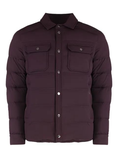 Moorer quilted collared jacket