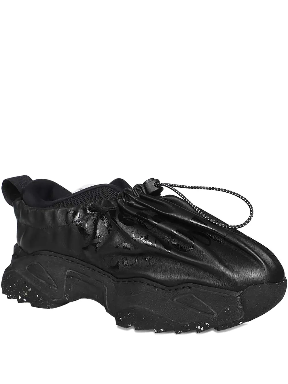 Vivienne Westwood Drawstring Leather Sneakers In Black