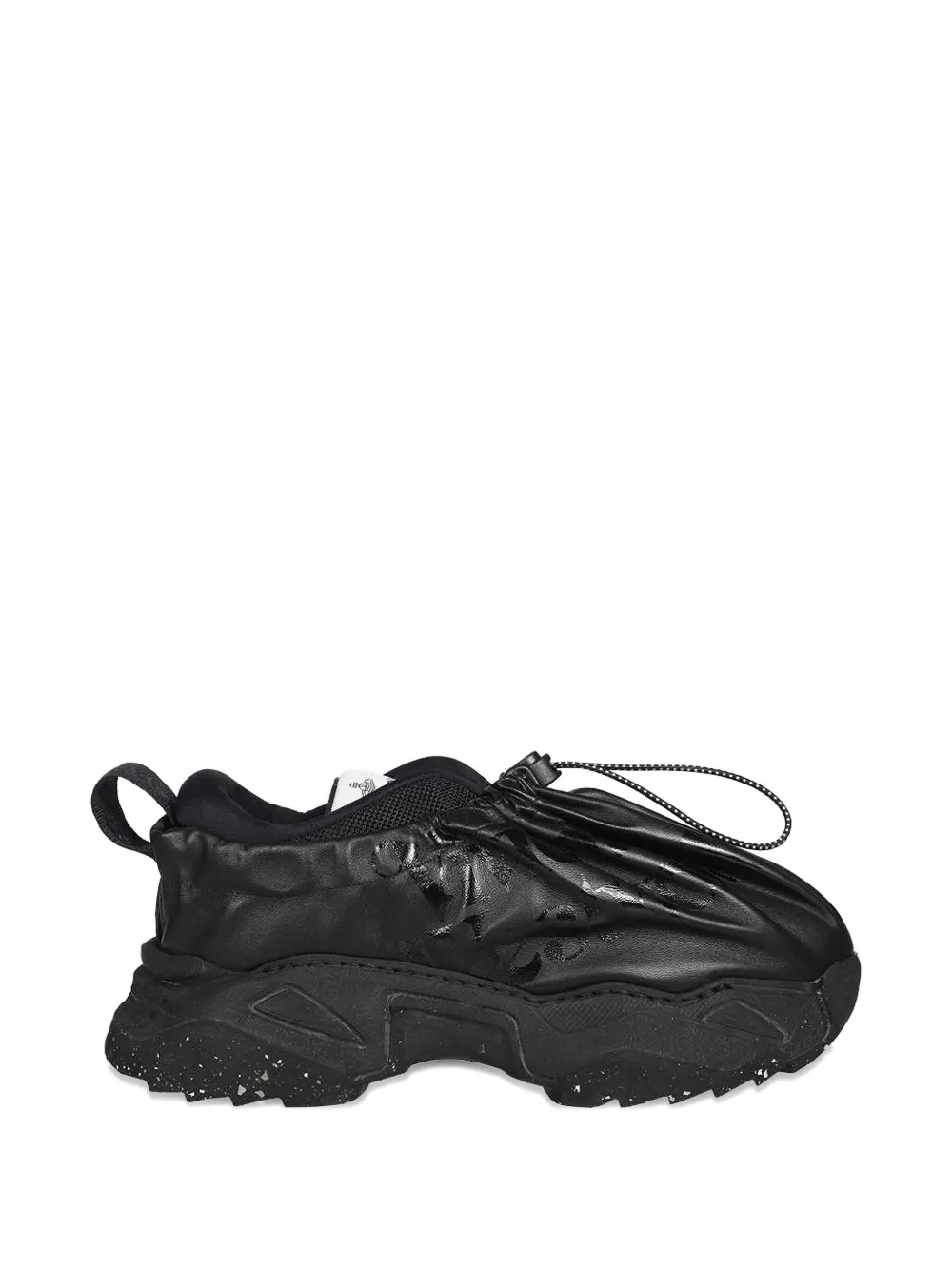 Vivienne Westwood Drawstring Leather Sneakers In Black