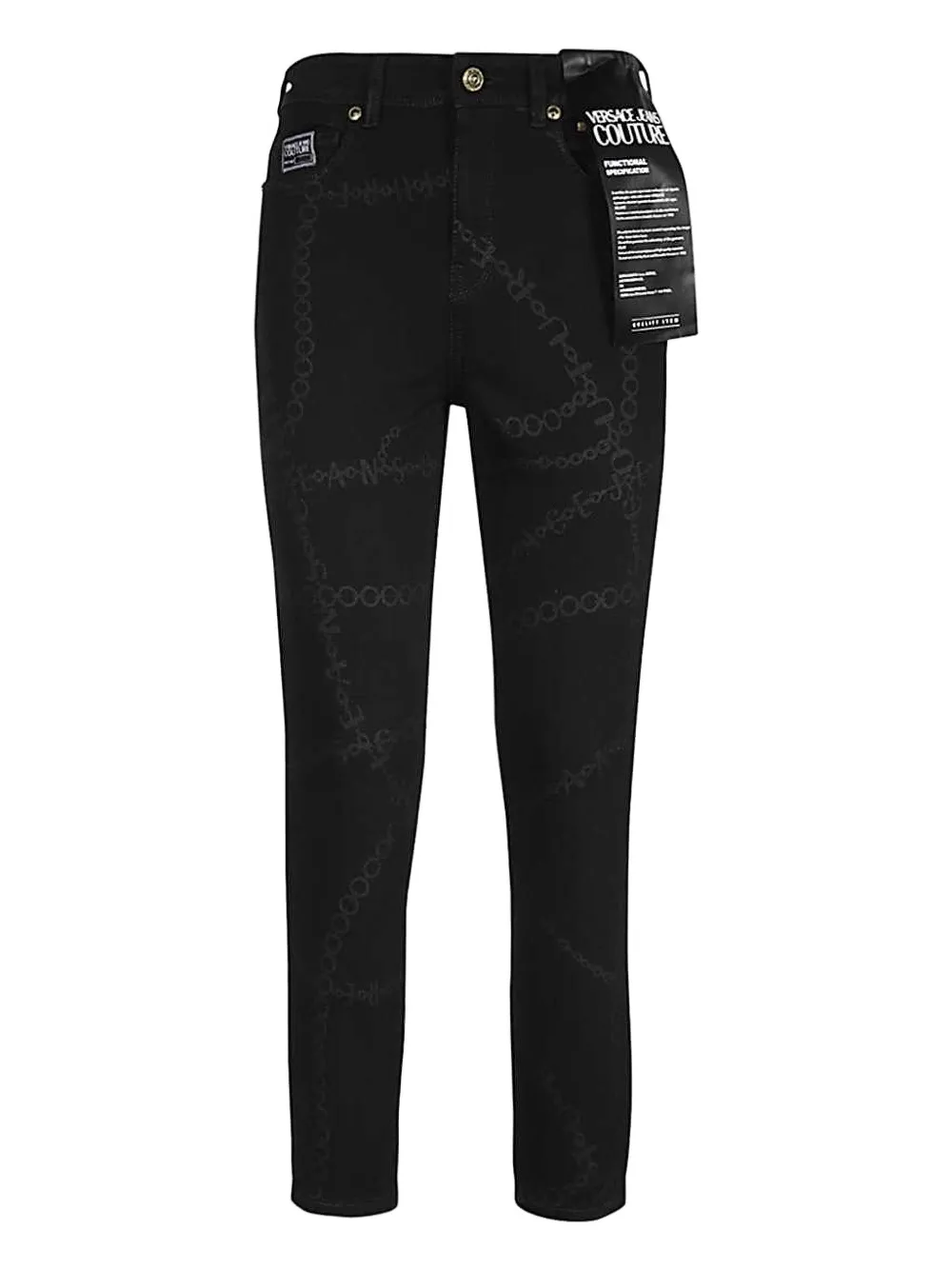 Versace Jeans Couture プリント スキニージーンズ - ブラック Versace Jeans Couture プリント スキニージーンズ - ブラック