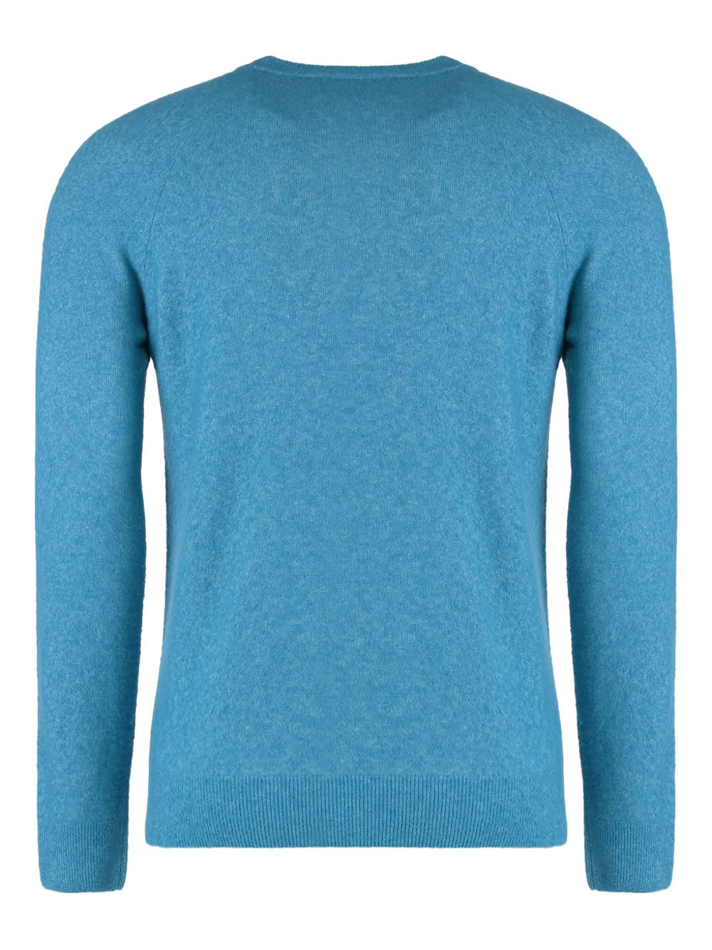 Moorer Geribbelde sweater met ronde hals - Blauw