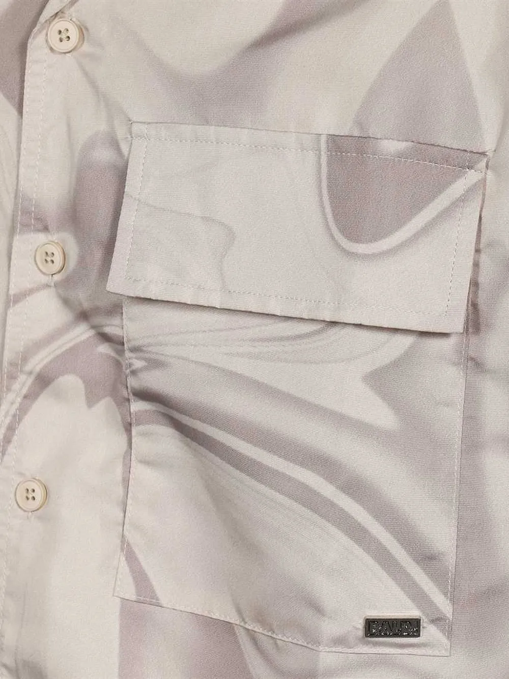  Balr. Swirl-print Flap-pocket Shirt - Neutrals 