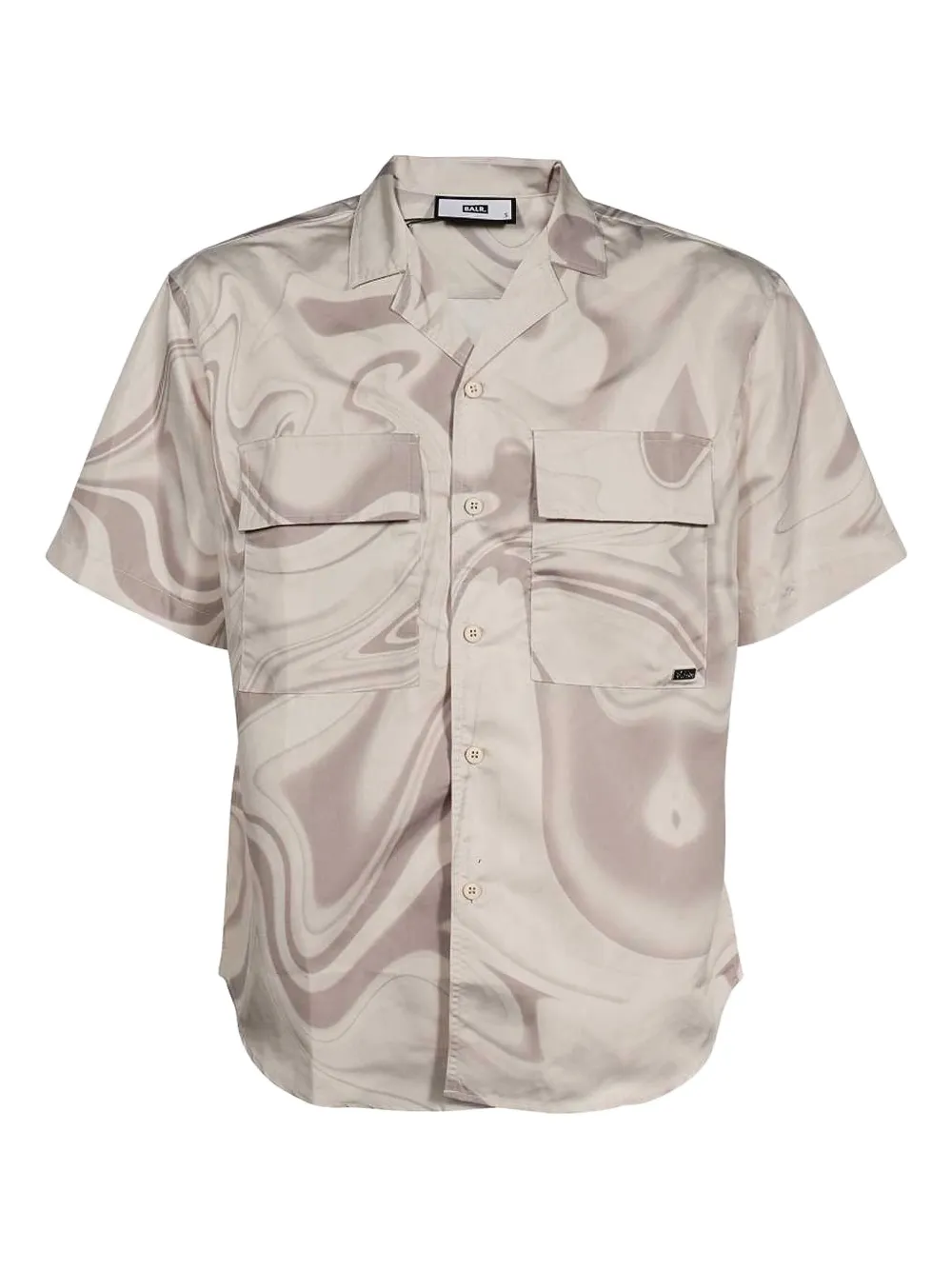 BALR. swirl-print flap-pocket shirt | Neutrals | Image 1