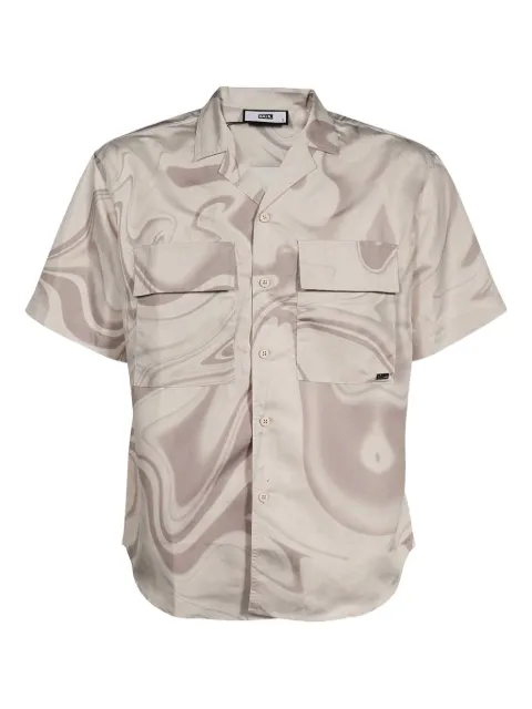 BALR. swirl-print flap-pocket shirt
