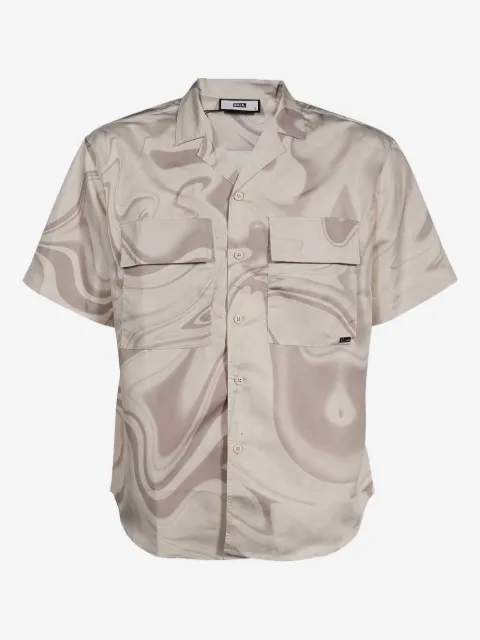 BALR. swirl-print flap-pocket shirt