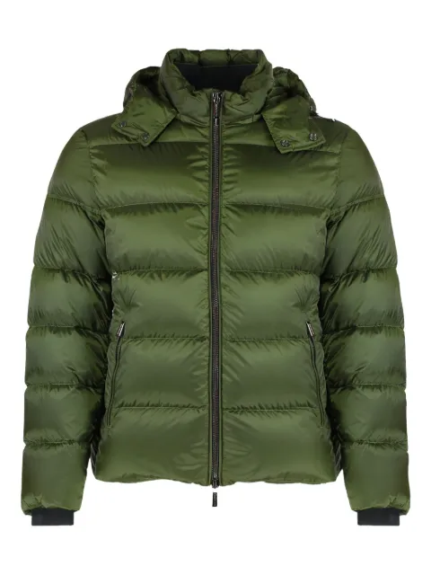 Moorer hooded quilted down jacket
