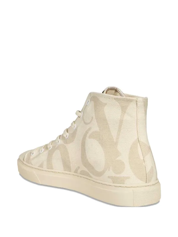 Ｖivienn Westwood Vivienne Westwood orb-print high-top Sneakers | Neutrals | FARFETCH CA