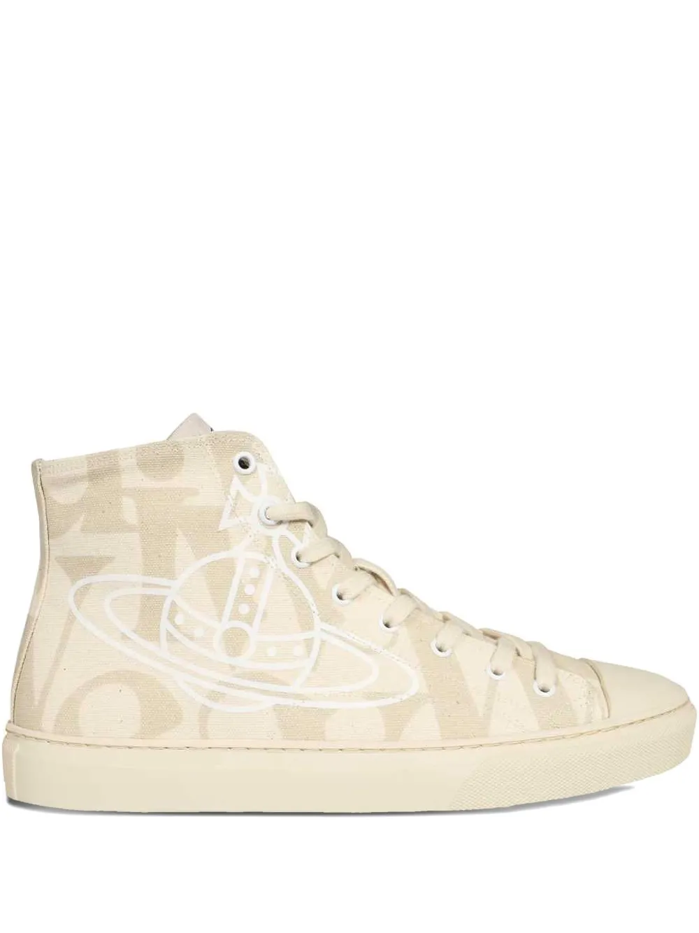 Vivienne Westwood orb-print high-top sneakers Neutrals