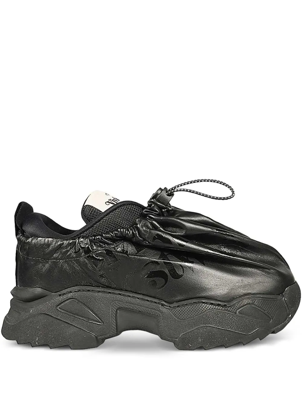 Vivienne Westwood ドローストリング レザースニーカー - ブラック Vivienne Westwood ドローストリング レザースニーカー - ブラック
