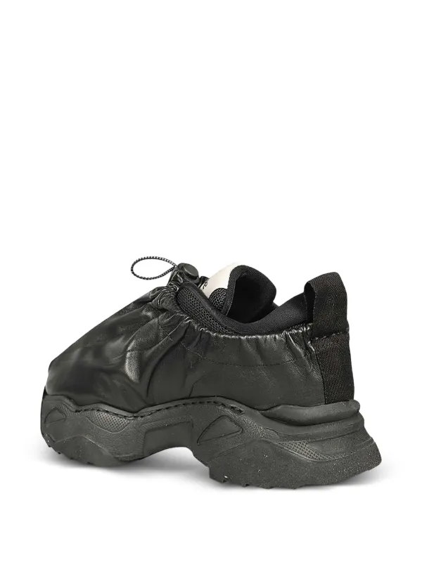 VIVIENNE WESTWOOD ブラック レザースニーカー Vivienne Westwood ドローストリング レザースニーカー | ブラック