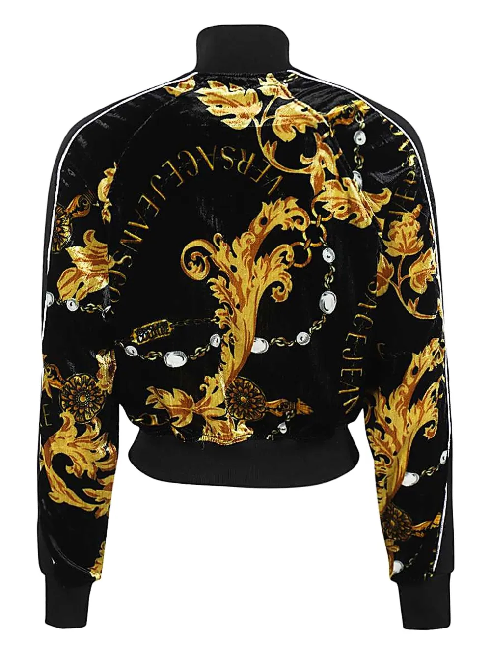 Versace Jeans Couture baroque-print velvet jacket | Varsity Jackets | Image 2