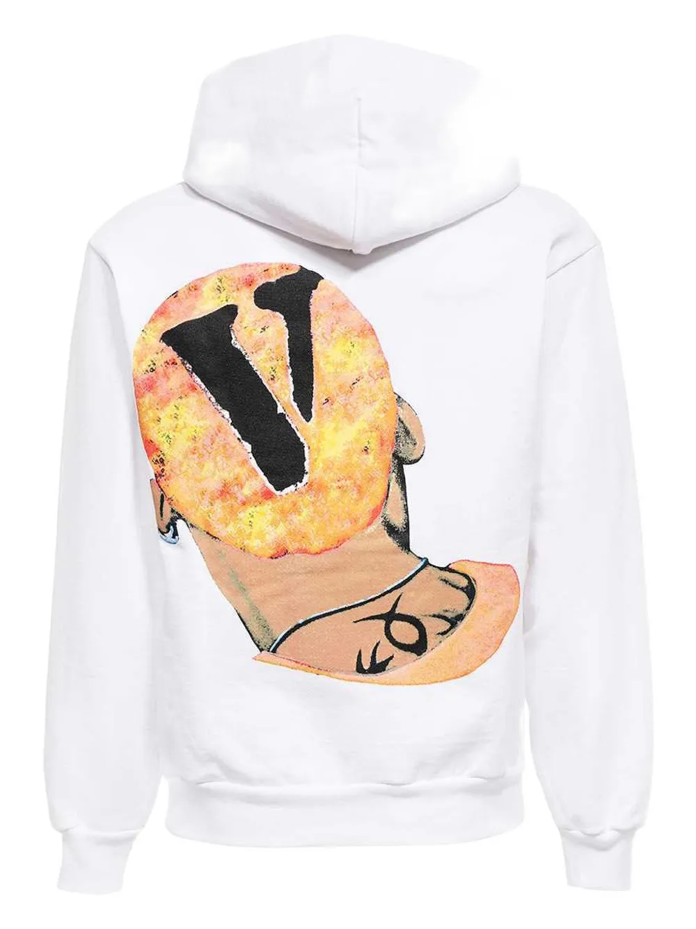 Vlone Portrait-print Hoodie In White