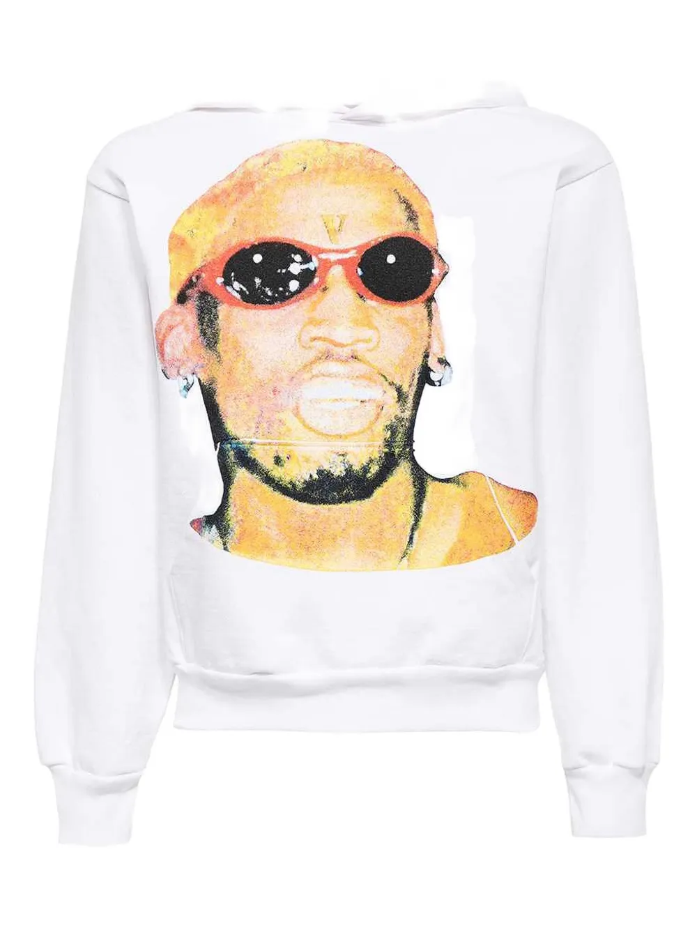 Vlone Portrait-print Hoodie In White