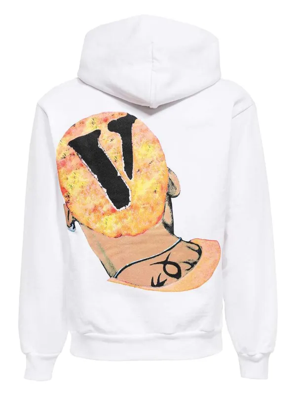 Vlone portrait-print Hoodie | White | FARFETCH