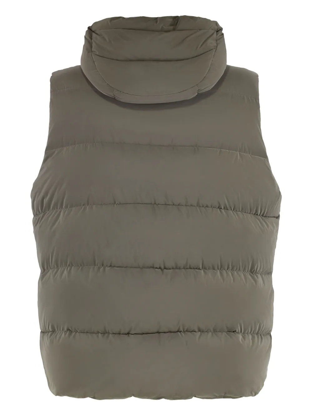 Moorer Quilted Hooded Waistcoat In Green