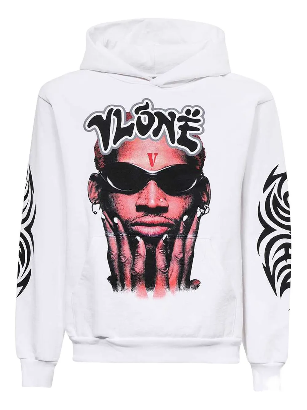 Vlone graphic-print hoodie - ホワイト Vlone graphic-print hoodie - ホワイト
