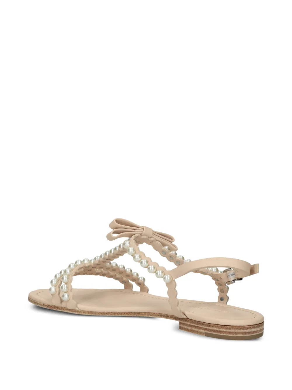 Kennel & Schmenger ELLE sandalen verfraaid met parel en strik Beige