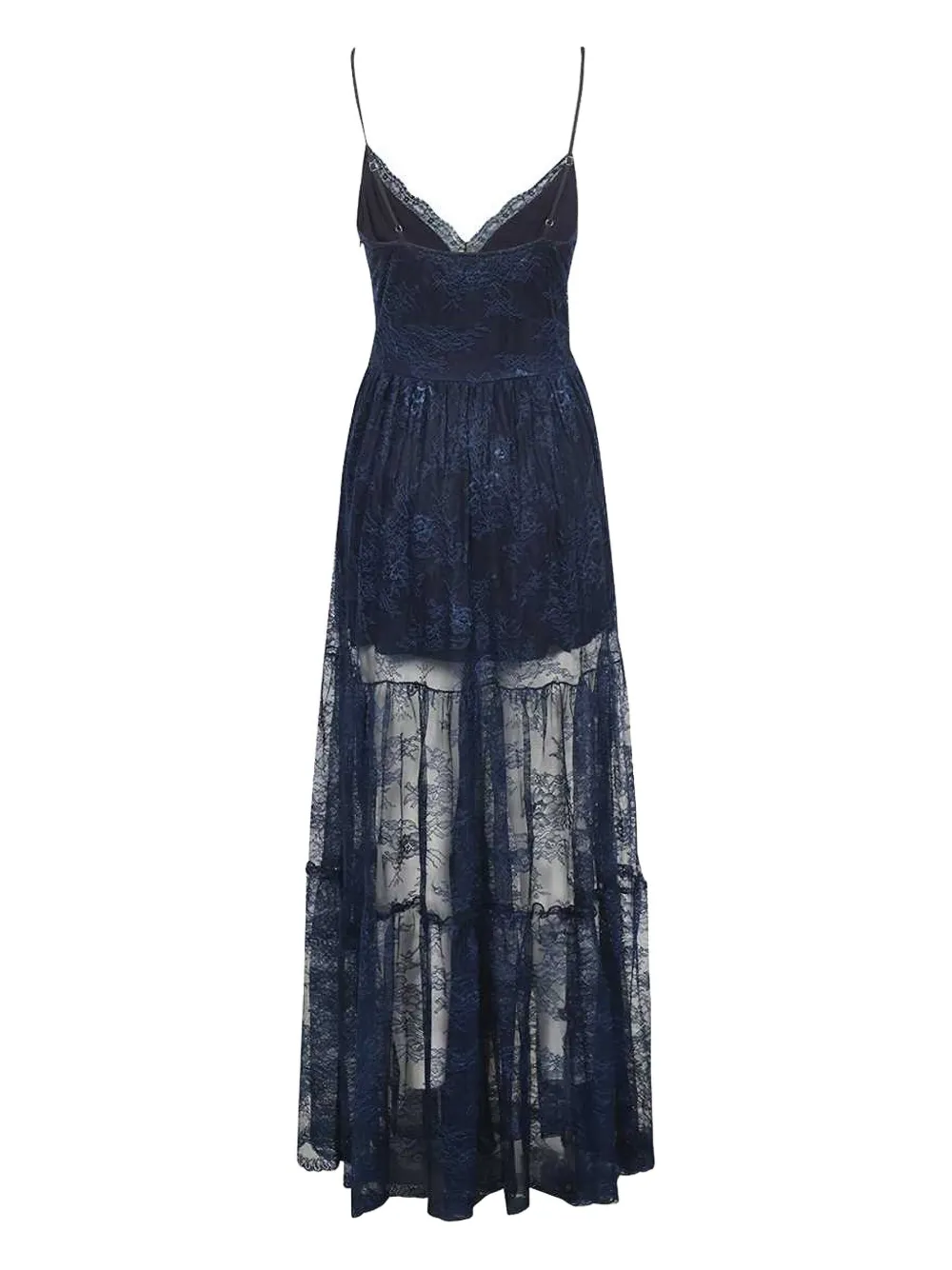 Ermanno Scervino panelled V-neck midi dress - Blauw