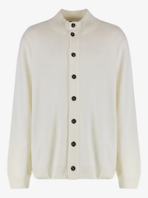 Moorer ribstrikket cardigan med knapper