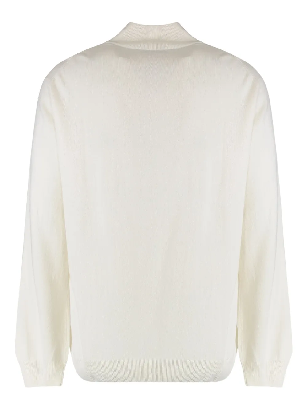 Moorer ribbed-knit button cardigan Wit