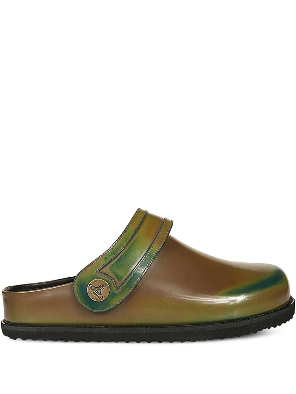 Vivienne Westwood レザー ストラップミュール - ブラウン Vivienne Westwood レザー ストラップミュール - ブラウン