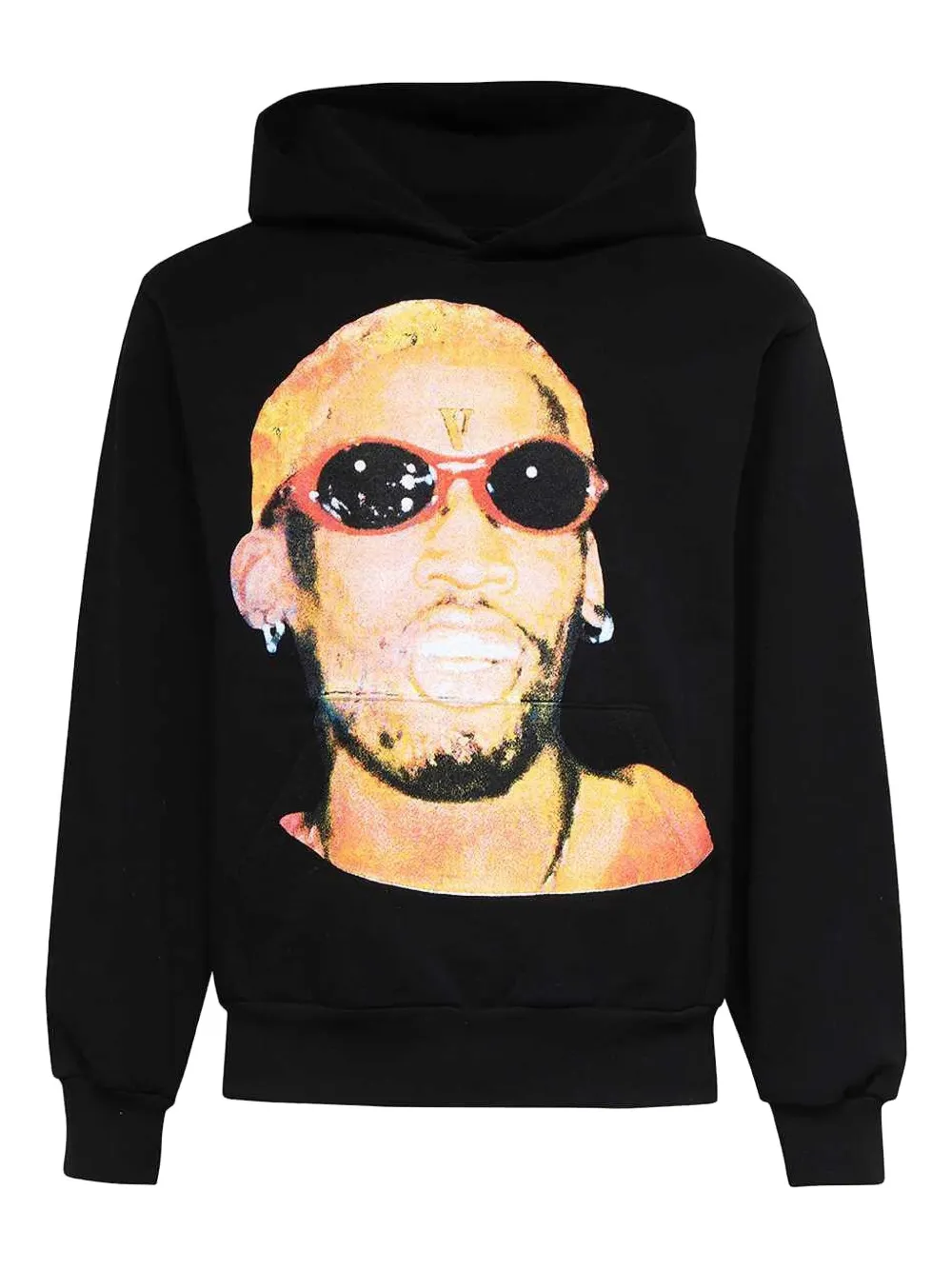 Vlone graphic-print hoodie | Black | Image 1