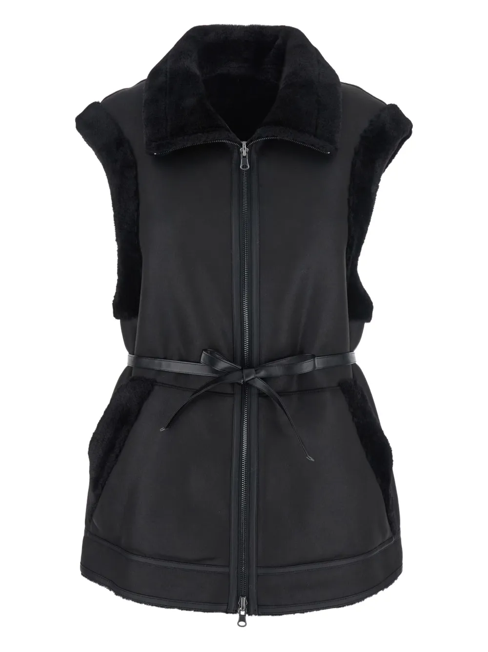 Urbancode Belted Gilet In Black