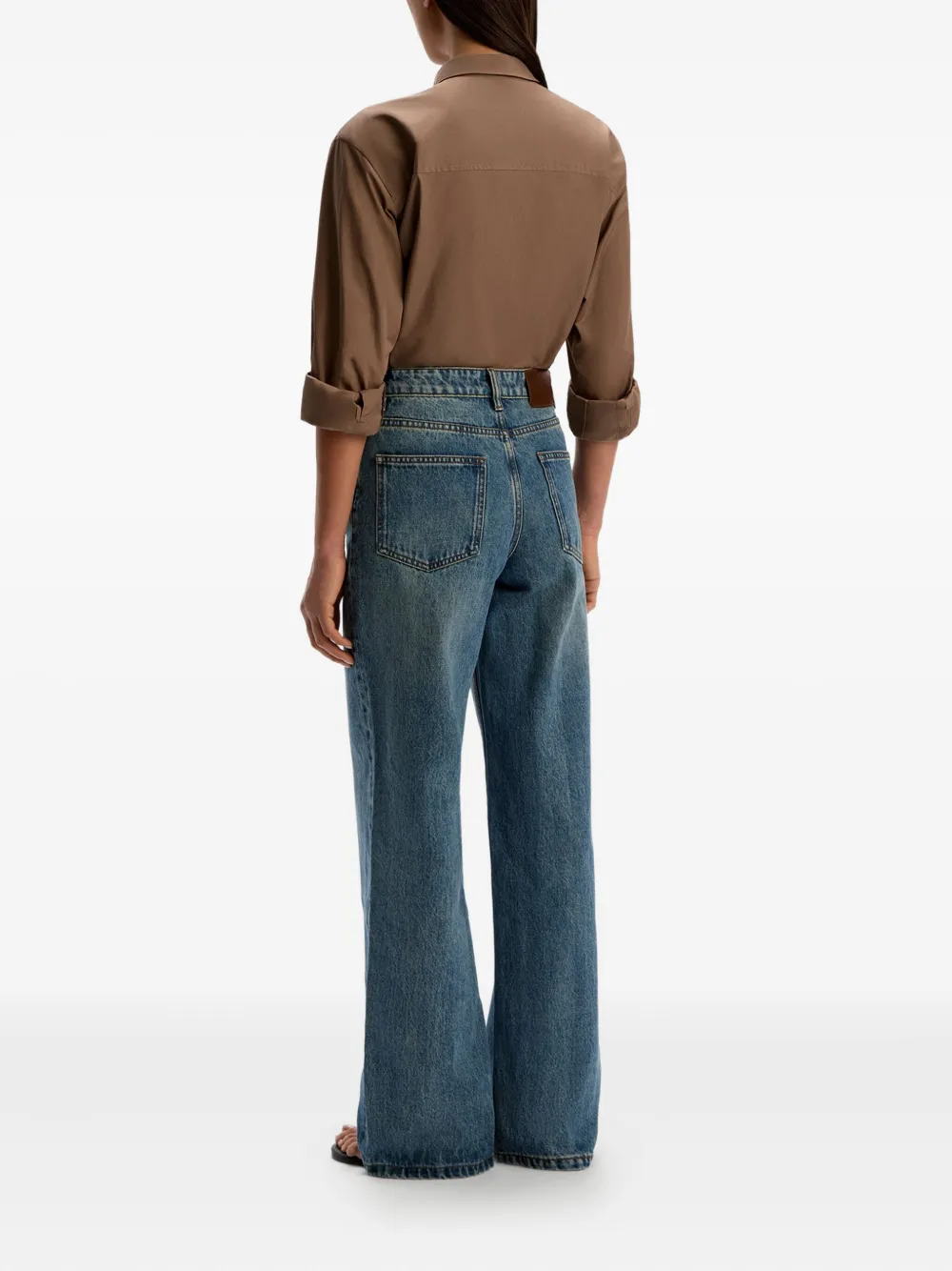 12 Storeez Wide-leg Jeans In Black