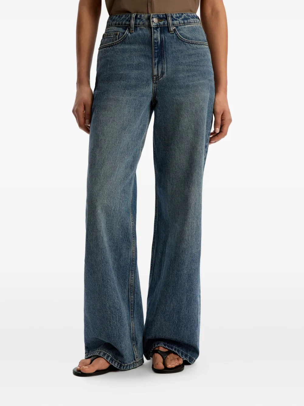 12 Storeez Wide-leg Jeans In Black