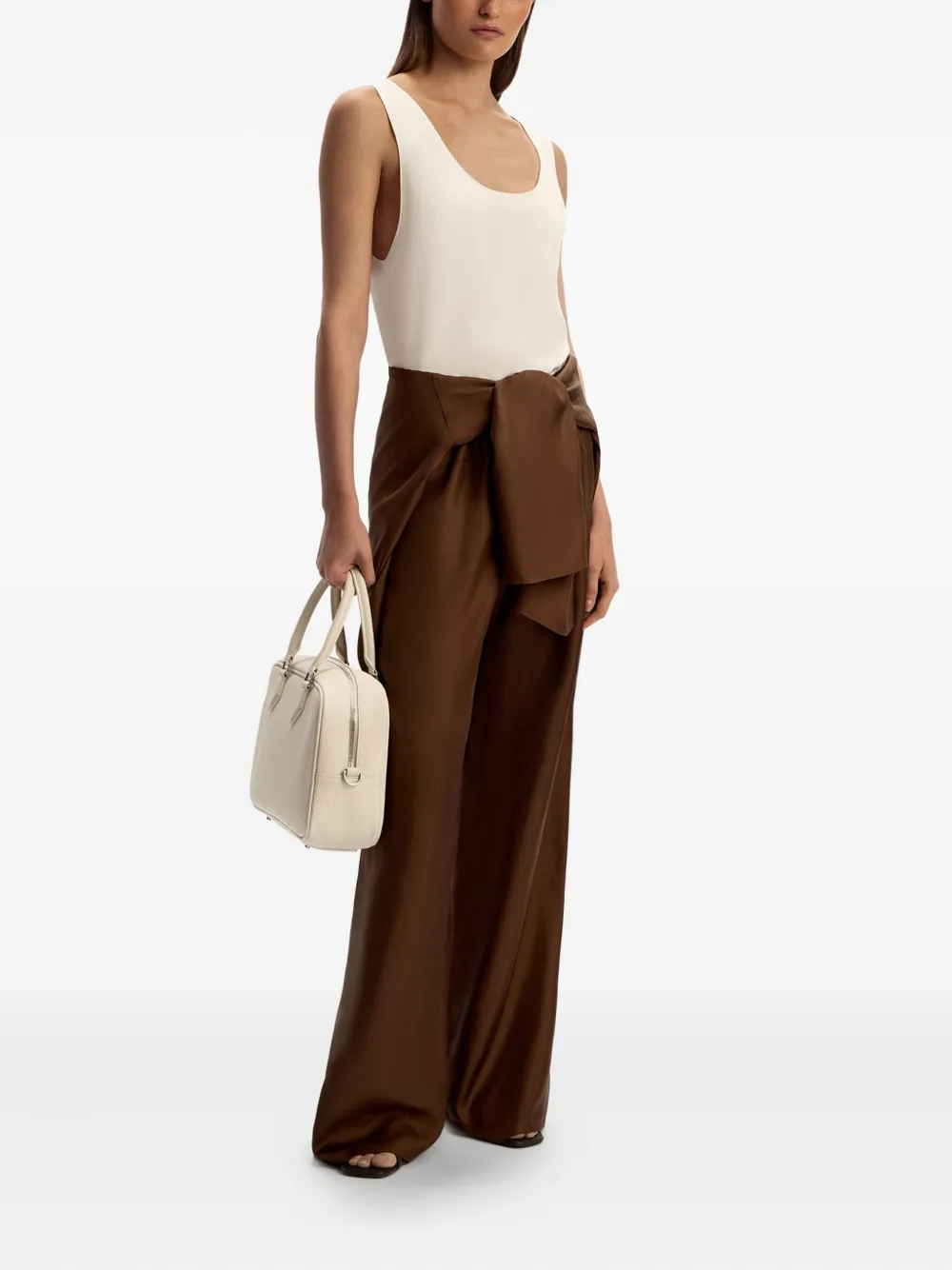 12 STOREEZ elastic-waist silk palazzo pants | Wide-Leg Pants | Image 2